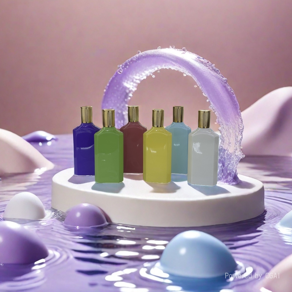 Perfume sub-bottle glass high-end sample bottle press spray 30ml portable large capacity 100ml details Picture
