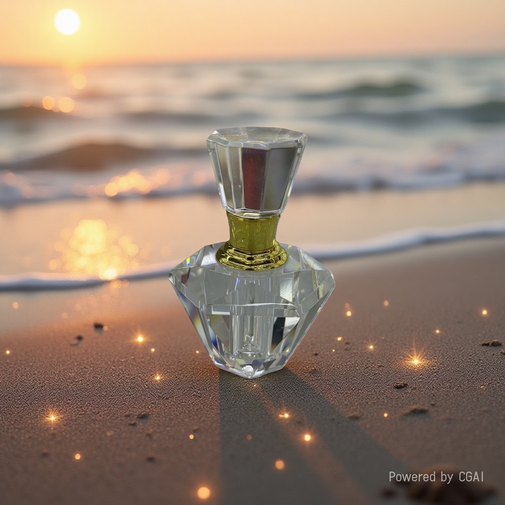 1ml crystal glass perfume bottle, simple and fashionable essential oil colorant bottle, creative cross-border perfume packaging Specification image