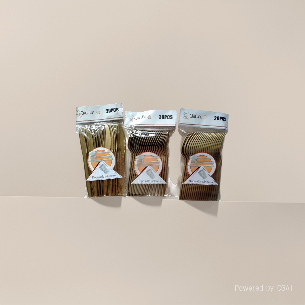 三条扛刀，叉，勺，1包/20只一次性餐具套装塑料刀叉勺