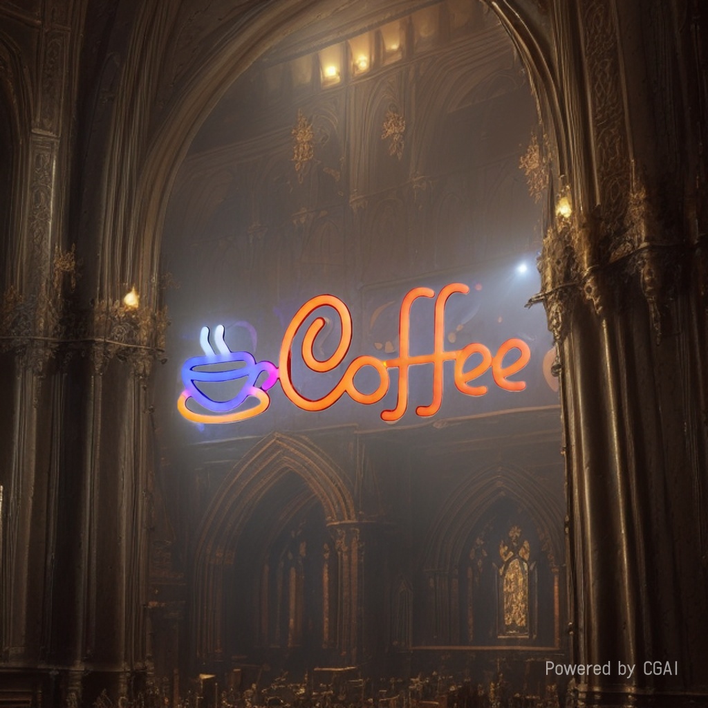 霓虹灯咖啡杯礼盒保温杯跨境咖啡杯Coffee字样
