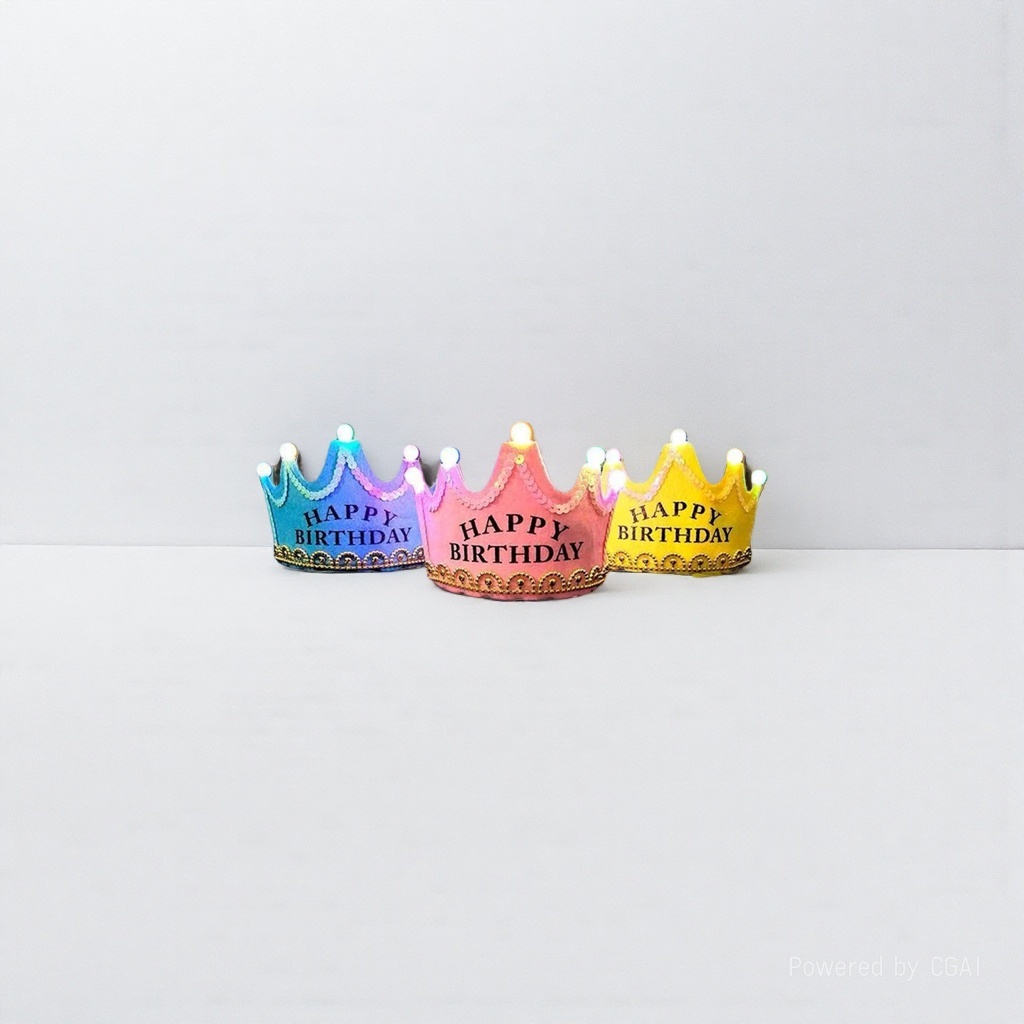 Yixiang Culture and Sports BIRTHDAY Crown Party Decoration Set Three-Color Glowing HAPPY BIRTHDAY Teachers' Day Graduation Season ins Gift Box