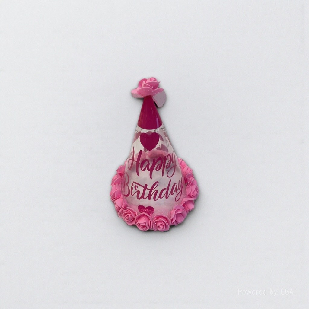 MARD pink birthday hat, bean-shaped Christmas hat, festive hat, Indian headwear supplement bag