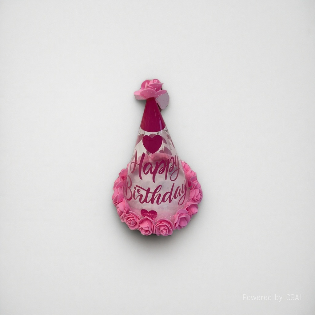 MARD pink birthday hat, bean-shaped Christmas hat, festive hat, Indian headwear supplement bag details Picture