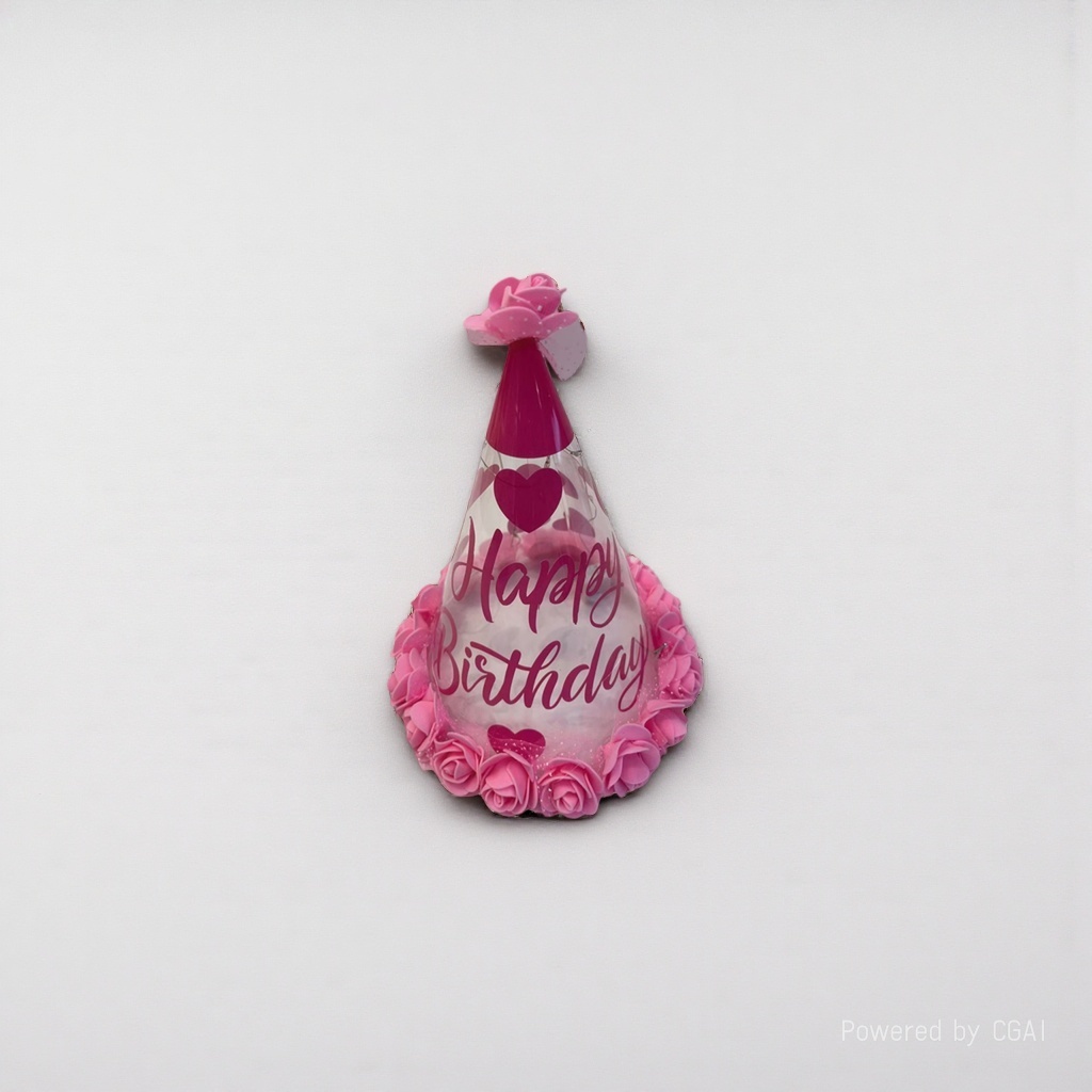 MARD pink birthday hat, bean-shaped Christmas hat, festive hat, Indian headwear supplement bag Specification image