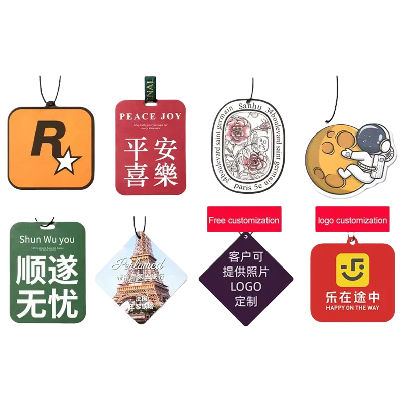 Factory-customized in-car fragrance tablets, cultural and creative hanging decorations, wardrobe hangers, cartoon fragrance tablets, embossed and embossed aroma diffusers Item Picture