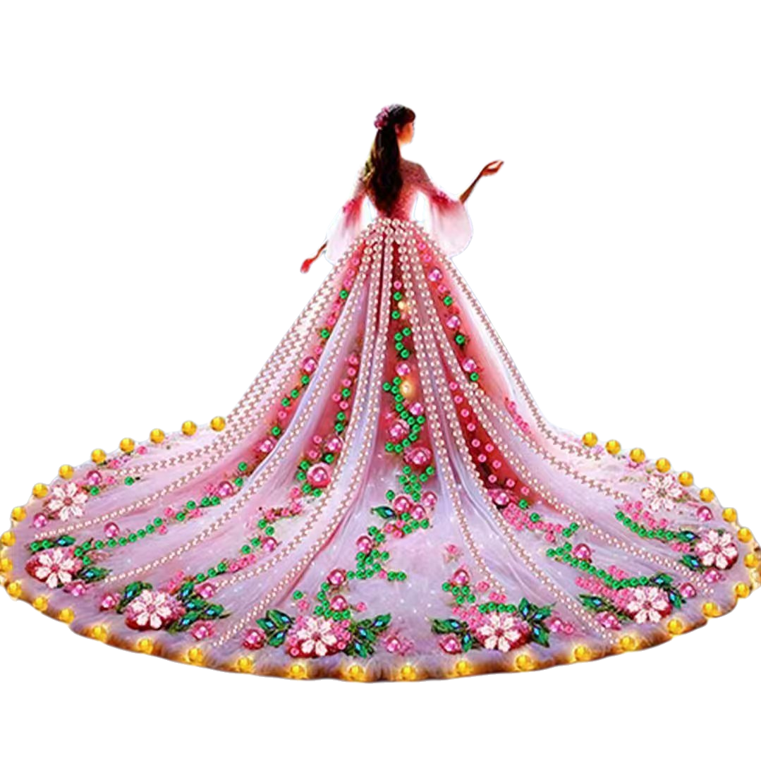 ثوب حديقة الأحلام الوردي مع ثوب نسائية صينية مع لباس اللباس Item Picture