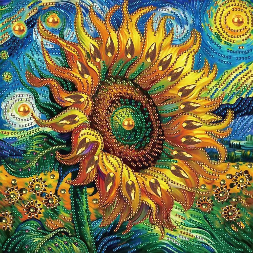钩织/莫奈花园仿真花/郁金香仿真花/钩织花/毛线向日葵销量白底实物图