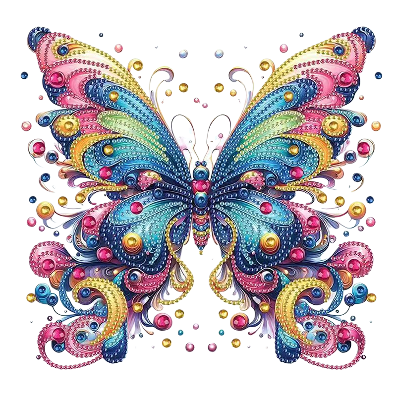 Colorful butterfly-decorated grab clips, fabric BB clips, plastic butterfly ornaments, hair clips Item Picture