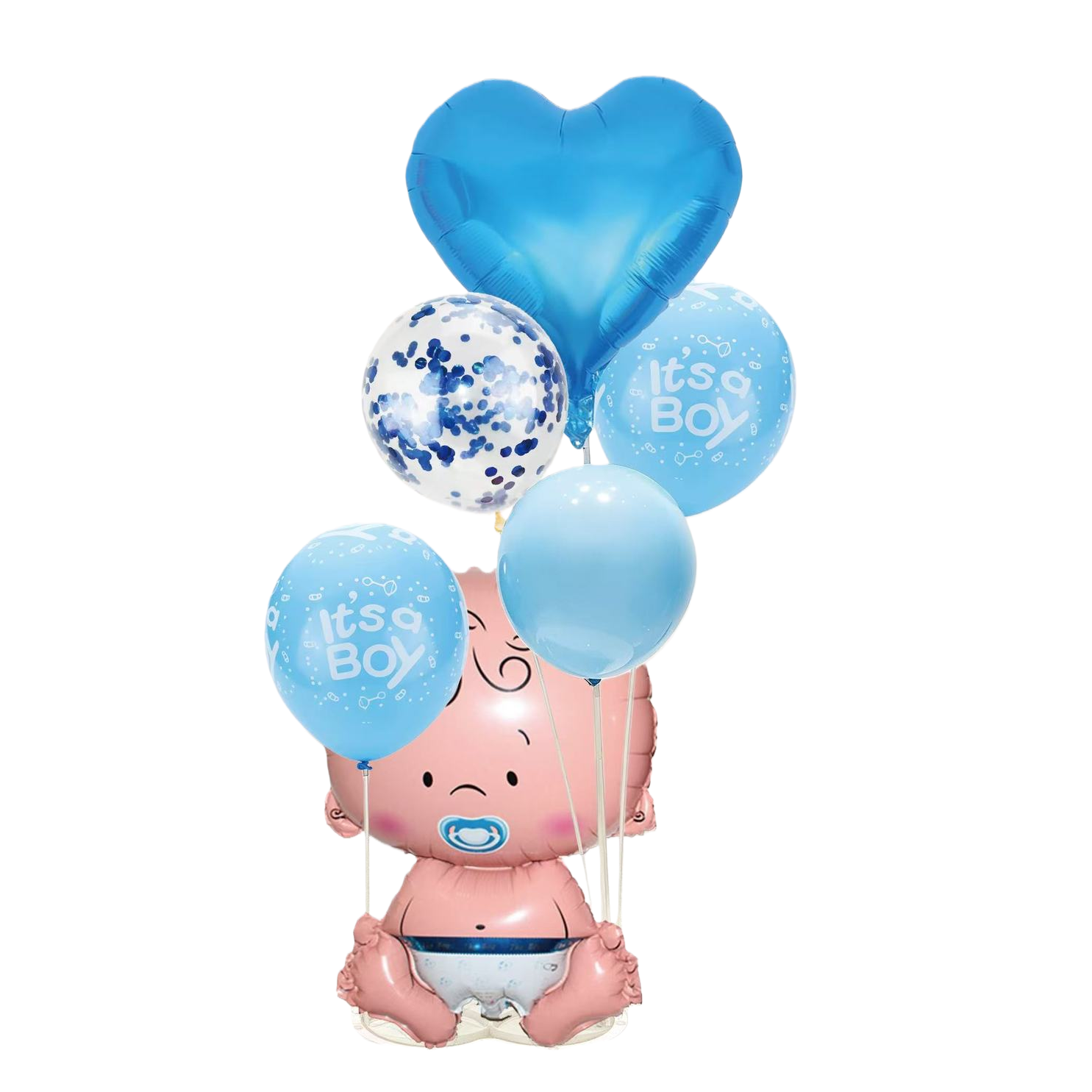 Baby birthday themed decorative balloon set with aluminum film bouncy ball ceremony packaging box Item Picture