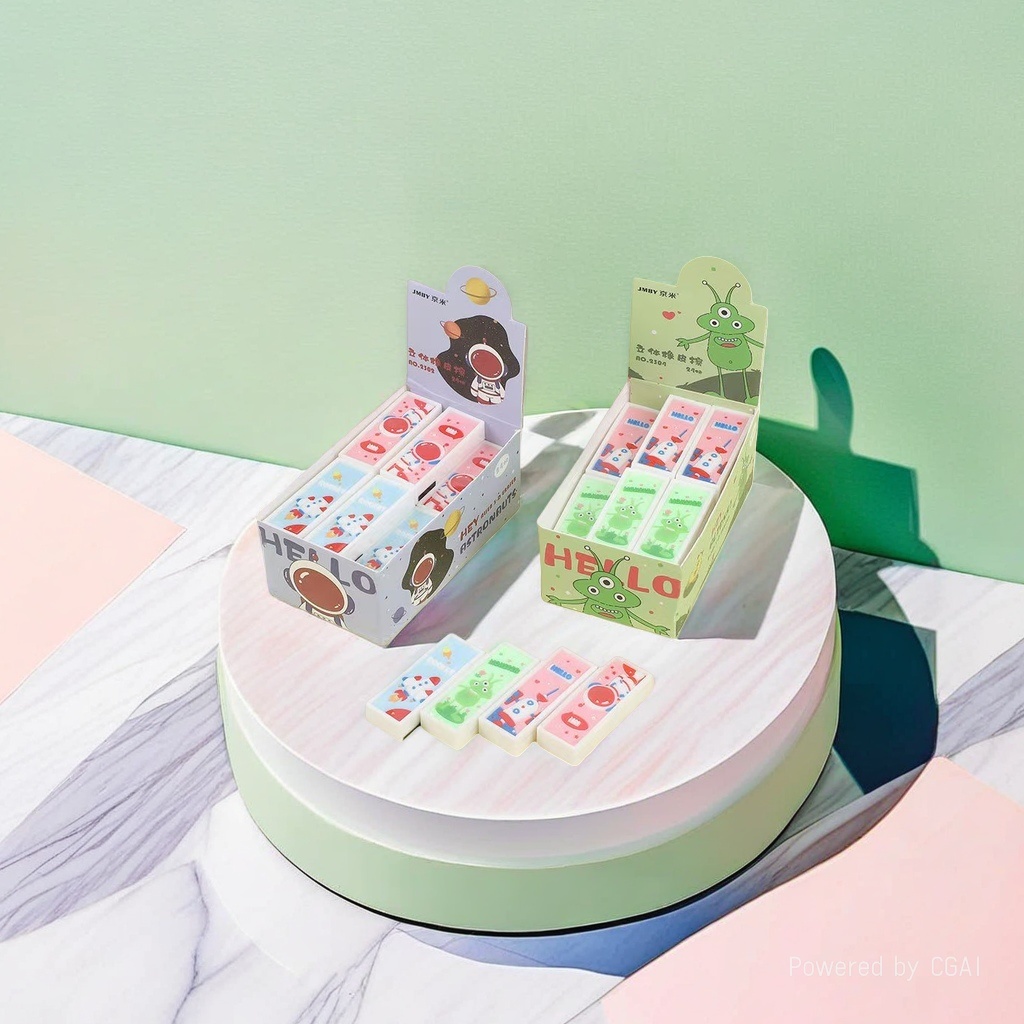 橡皮擦无屑超干净学生幼儿园创意卡通3D宇航员外星人立体铅笔擦