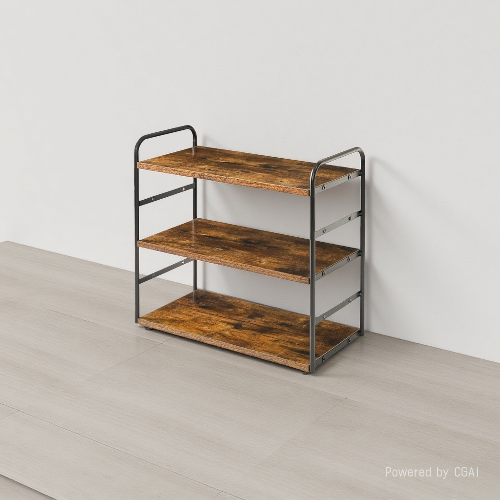 Wooden three-layer and multi-layer storage rack, TV stand, TV hanging rack, storage kitchen wonder, side table Application Scenario