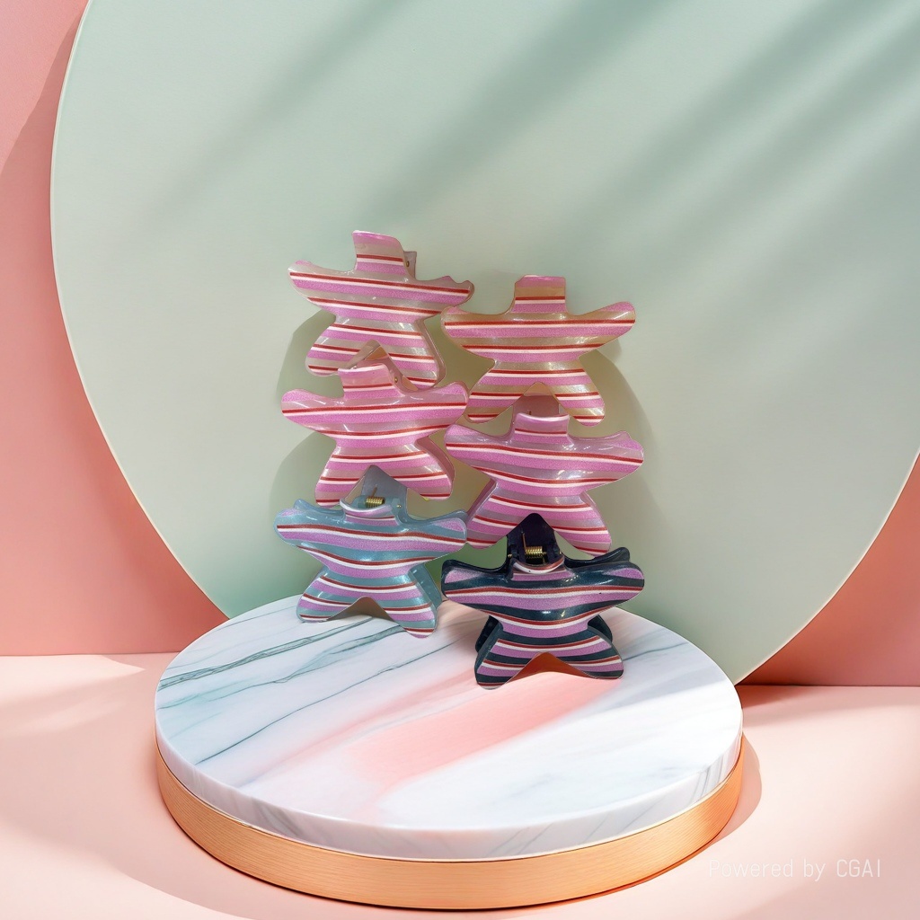 Song Jin striped children's pet hairpin, hair clip, Song Jin base 142447436 Specification image