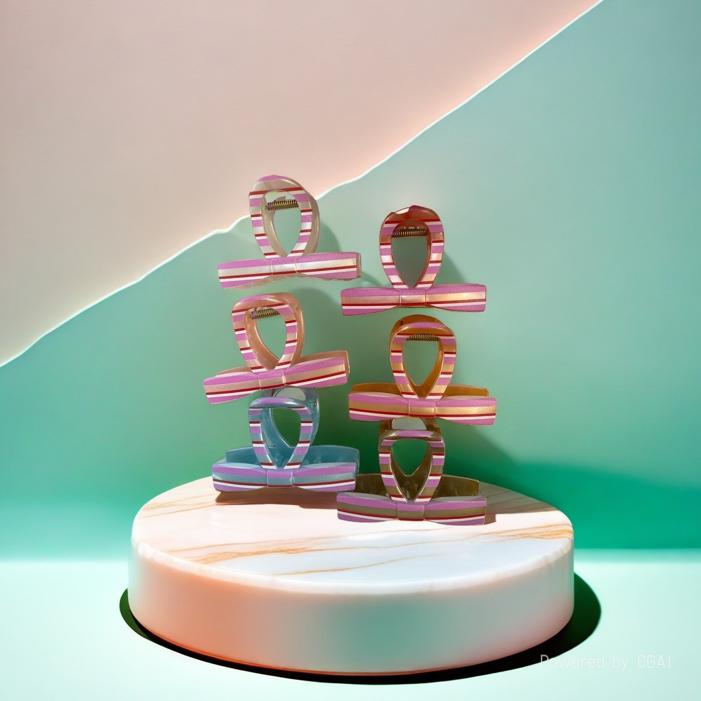 Song Jin striped children's pet hairpin, hair clip, Song Jin base 143837843 Application Scenario