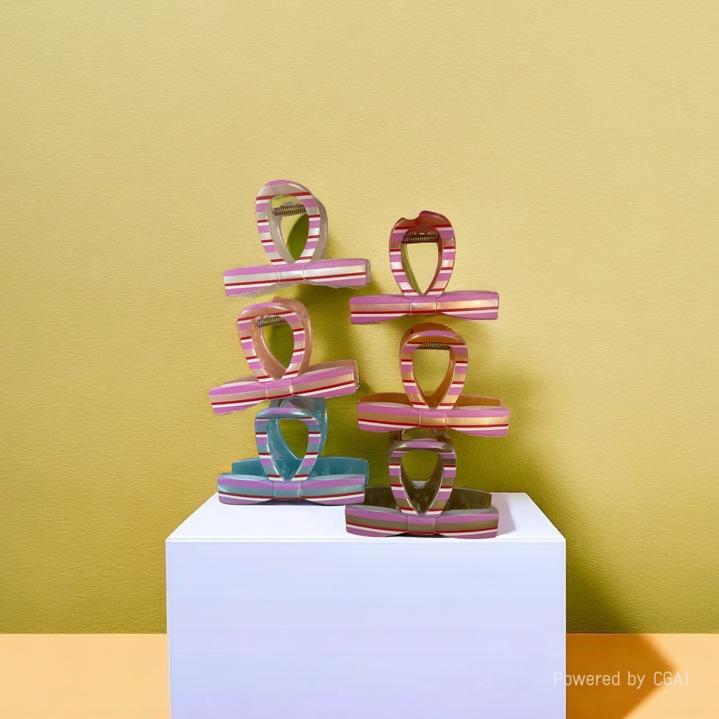 Song Jin striped children's pet hairpin, hair clip, Song Jin base 143837843 Specification image
