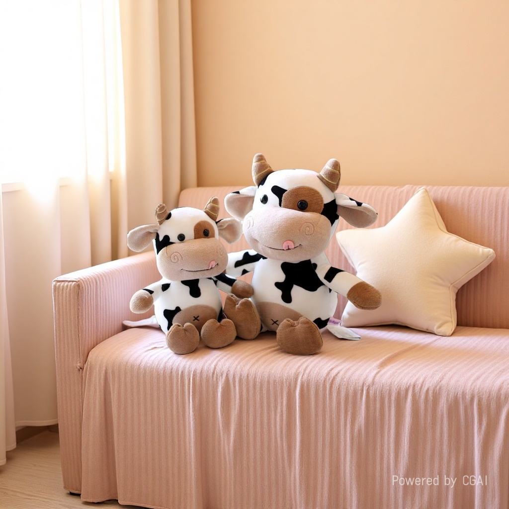 Cow plush doll, plush toy doll