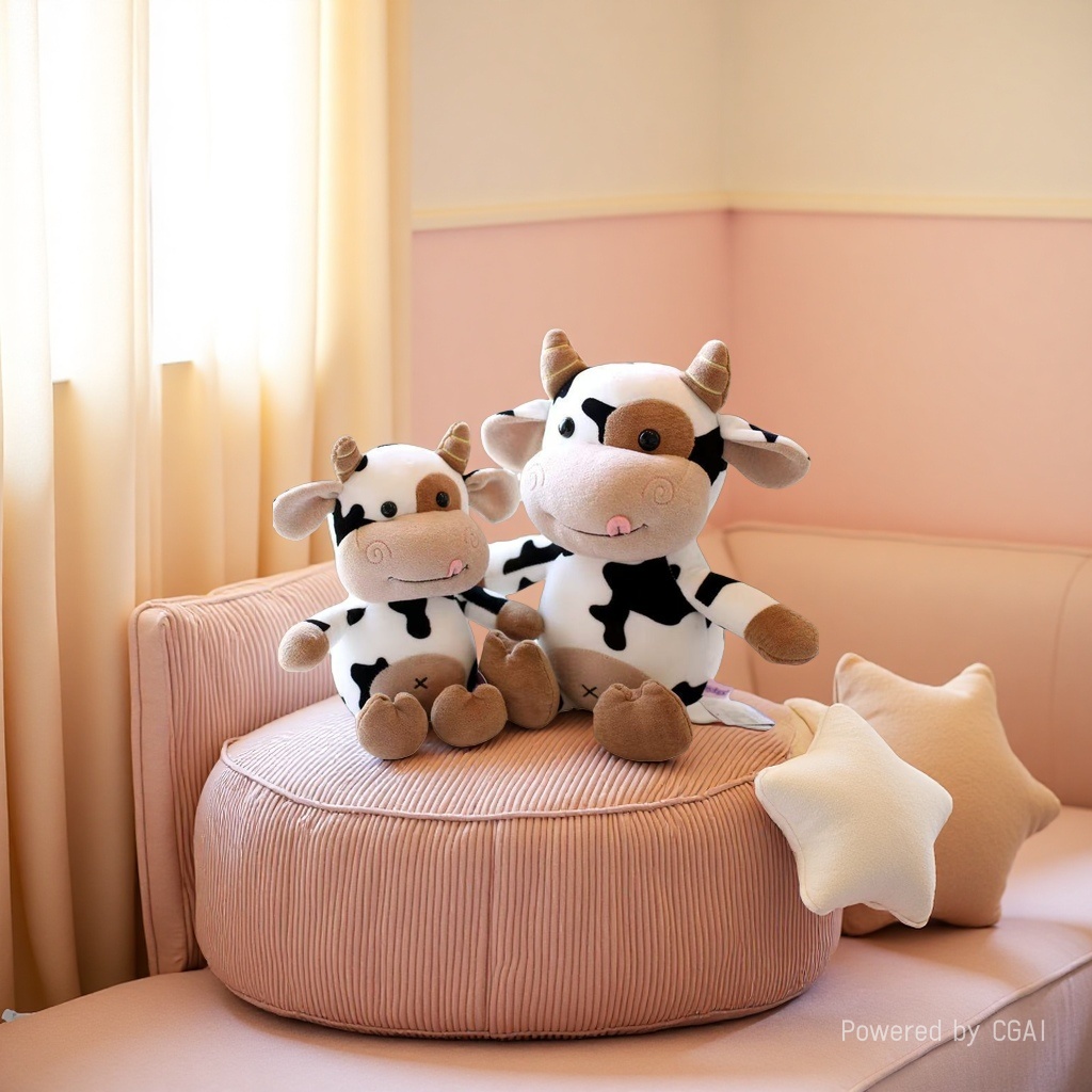 Cow plush doll, plush toy doll Specification image