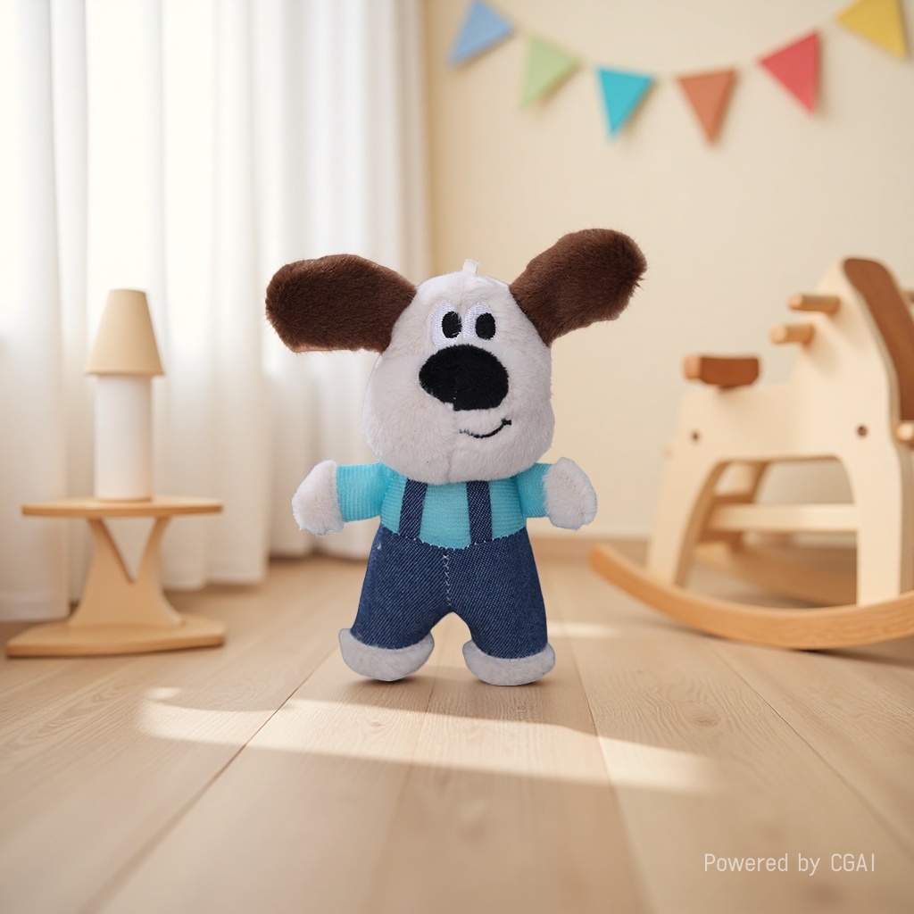 Cool couple cartoon dog figurine keychain, student creative cute bag pendant, plush figurine pendant Application Scenario