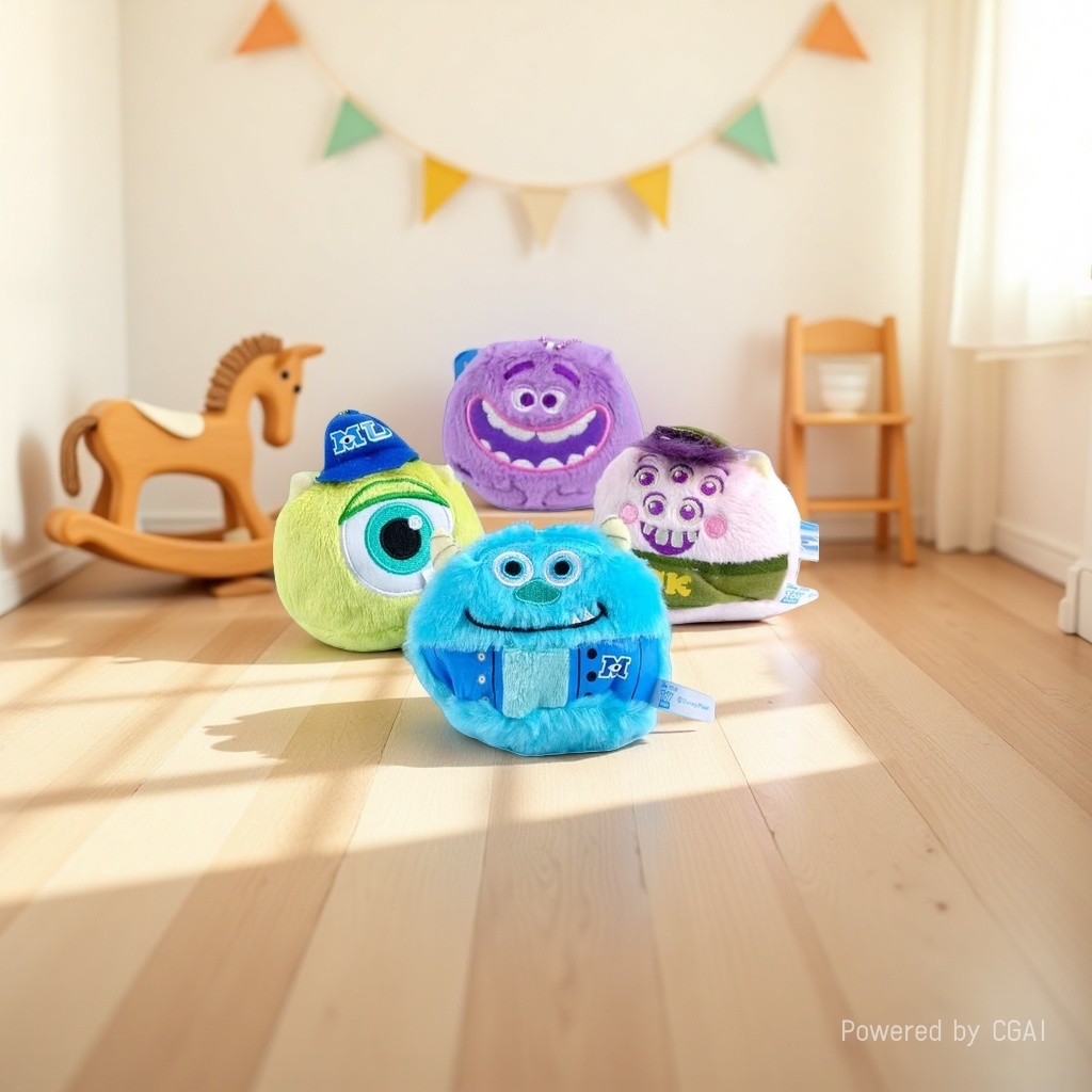 Big eyes, clumsy little monster, mini plush doll, girl keychain, bag, pendant, hanging piece, plush toy, super cute details Picture