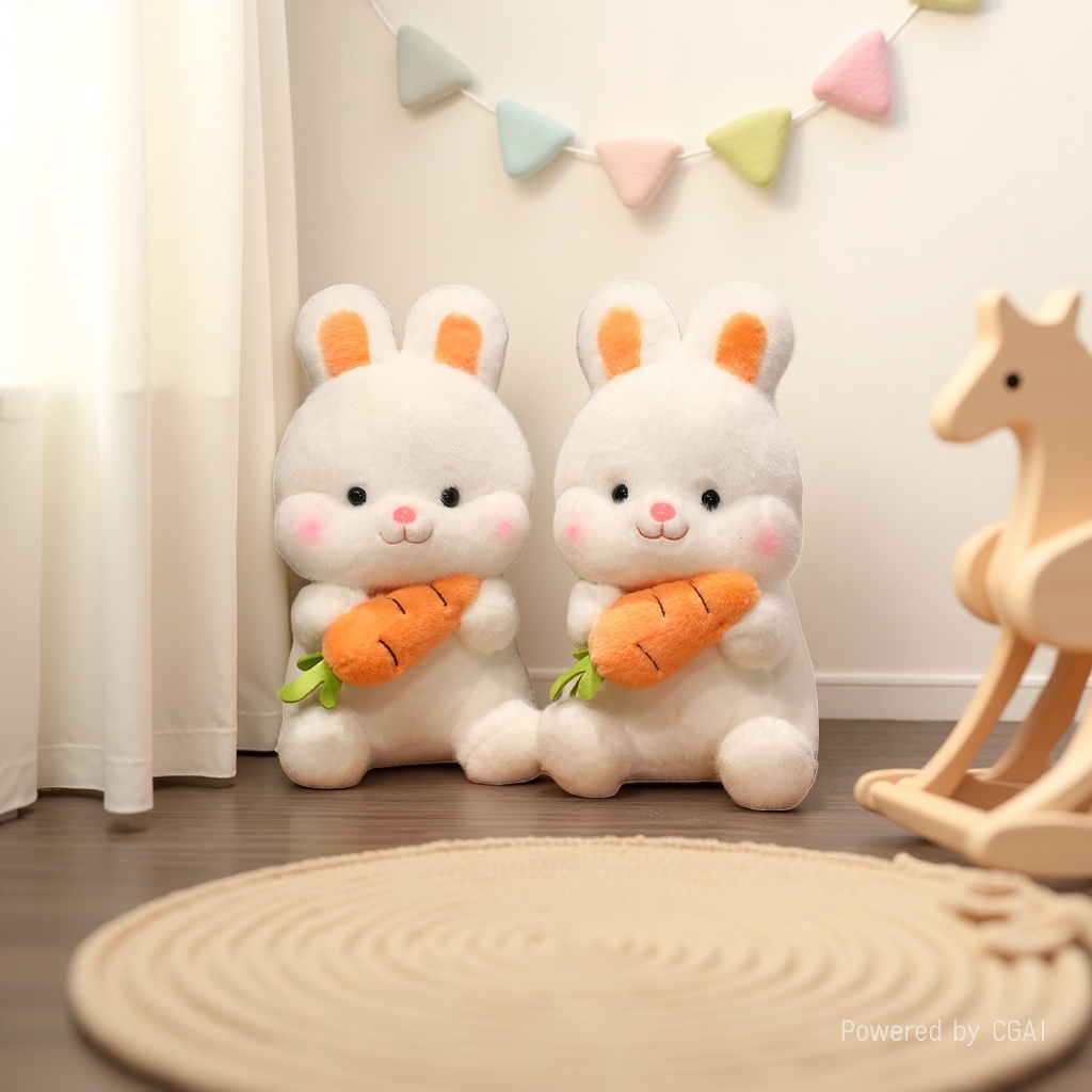 Cute radish rabbit plush toy, girl sleeping pillow, rabbit doll, Rag Doll, birthday present Application Scenario