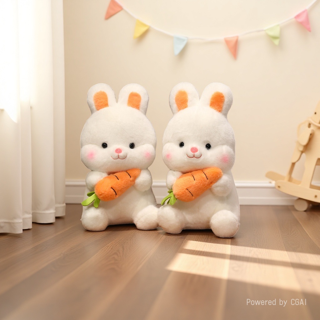 Cute radish rabbit plush toy, girl sleeping pillow, rabbit doll, Rag Doll, birthday present details Picture
