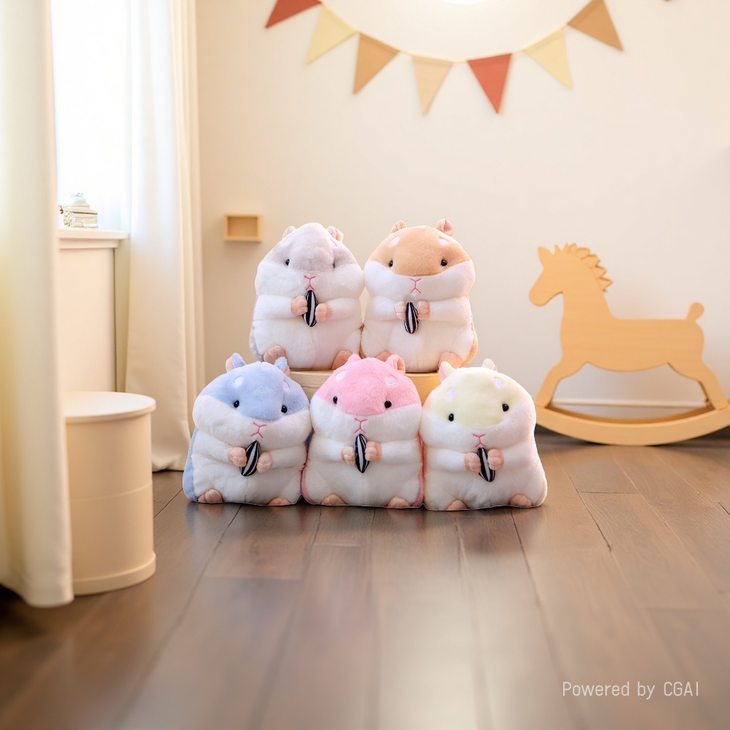 Cute and adorable melon seed hamster plush toy doll, children's soothing doll, girlfriend birthday and Valentine's Day gift details Picture