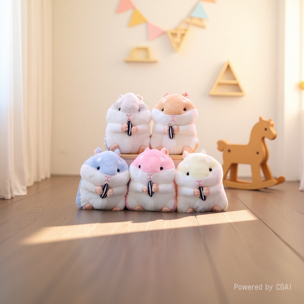 Cute and adorable melon seed hamster plush toy doll, children's soothing doll, girlfriend birthday and Valentine's Day gift Specification image