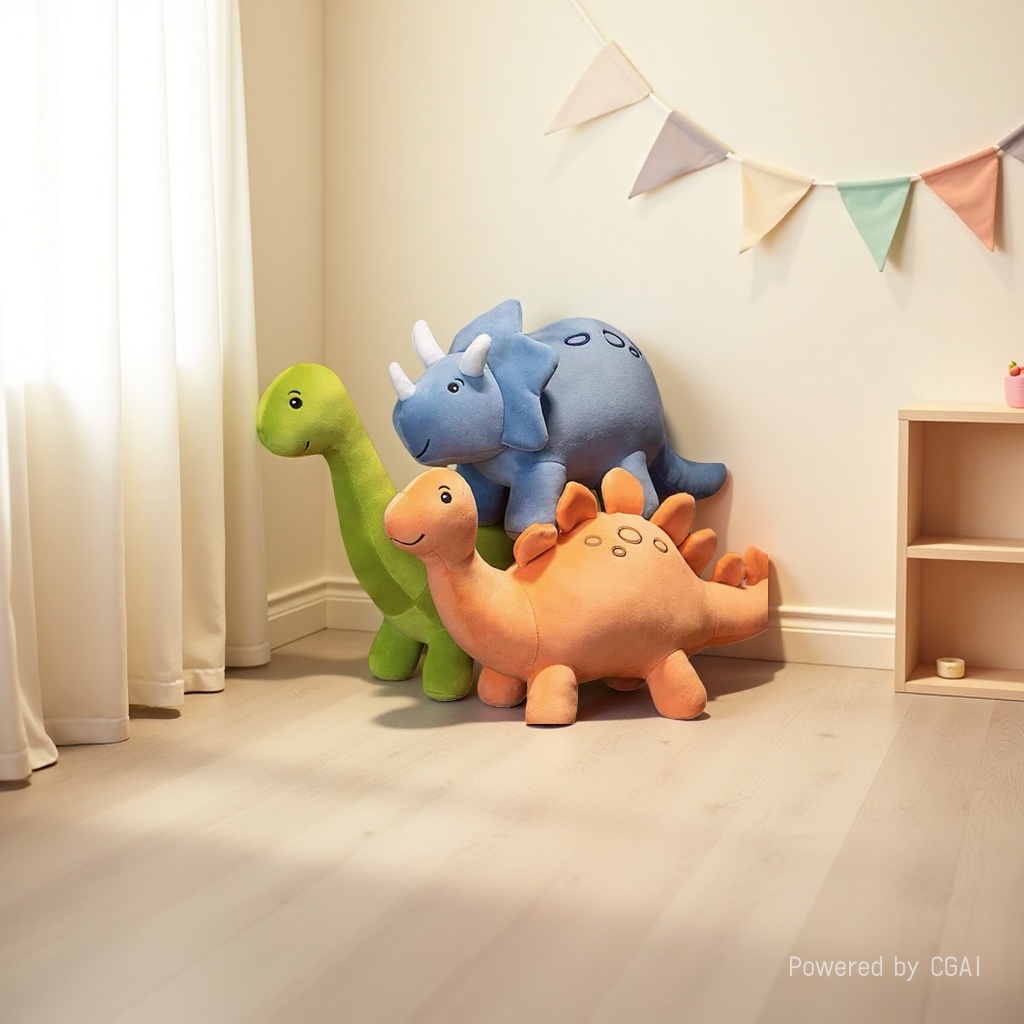 Plush dinosaur simulation dinosaur plush toy cat bag, three-flower cat simulation animal backpack