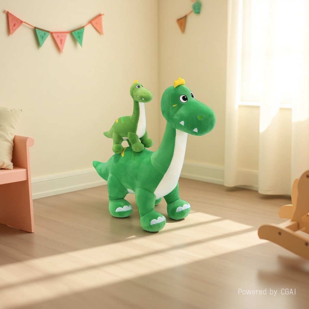 Dinosaur plush toys, simulated animal Brachiosaurus dolls, children's birthday gifts, sleeping comfort dolls details Picture