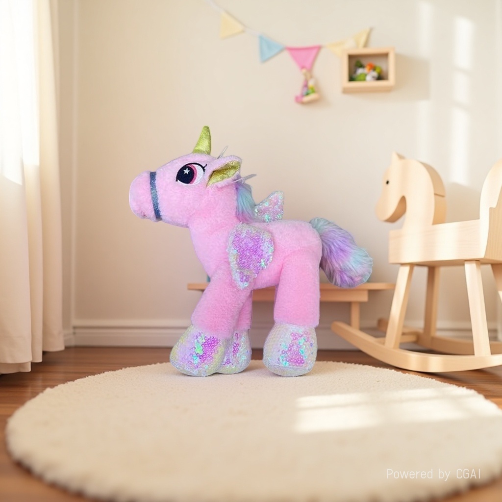 New rainbow unicorn plush toys, cute little horse figurines, children's dolls, cross-border wholesale Application Scenario