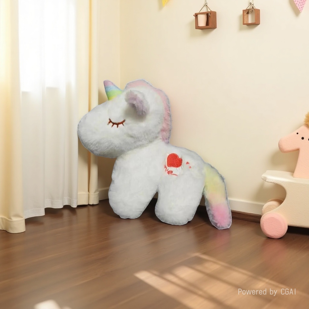 Peluche rainbow pony dolls zodiac horse ragdoll company anual gift details Picture