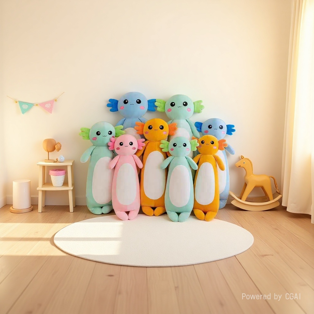 Cama cuatro colores salamandra juguetes de peluche muñeca de trapo para niñas tira larga dormir almohada muñeca boneca transfronteriza venta caliente Application Scenario
