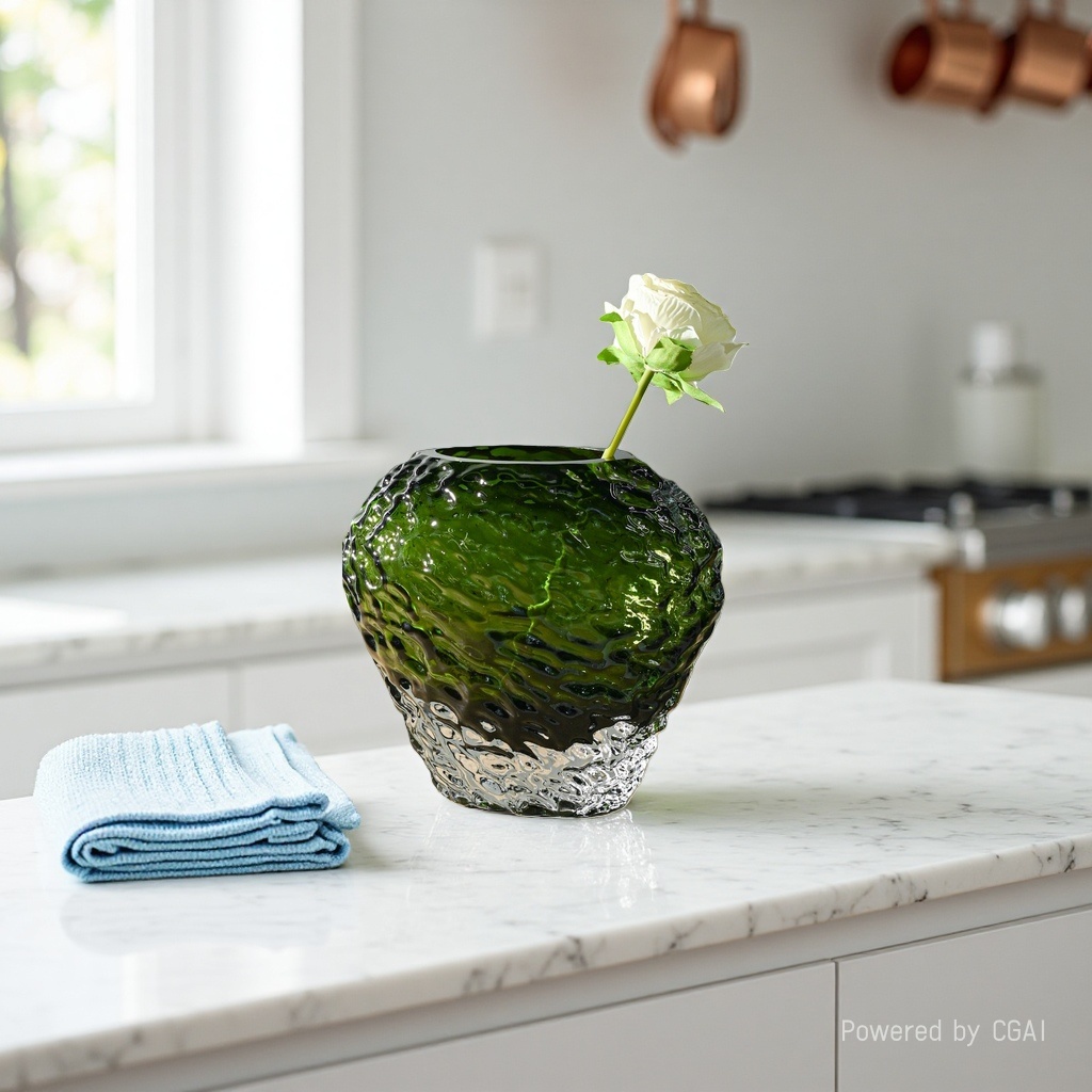 Nordic minimalist original color tree-patterned glass vase, living room dining table, dried flower arrangement, flower vases, home decoration, ins ornaments. 165325916 Application Scenario