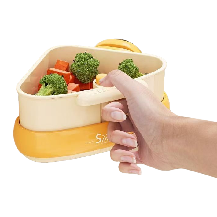 饭盒/保鲜盒/塑料/饭盒便当盒/不锈钢分格饭盒白底实物图