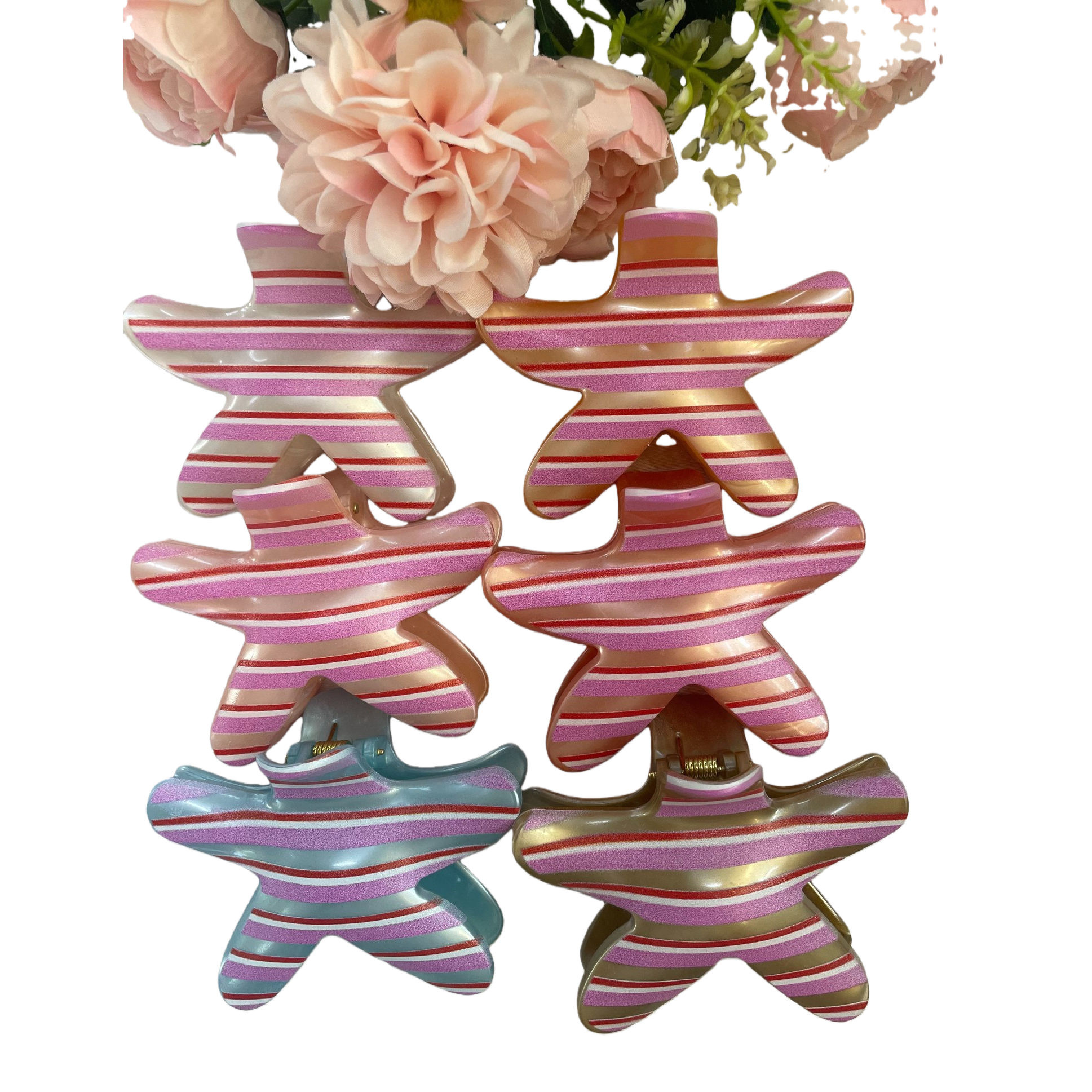 Song Jin striped children's pet hair clip and hairpin, Song Jin base Item Picture