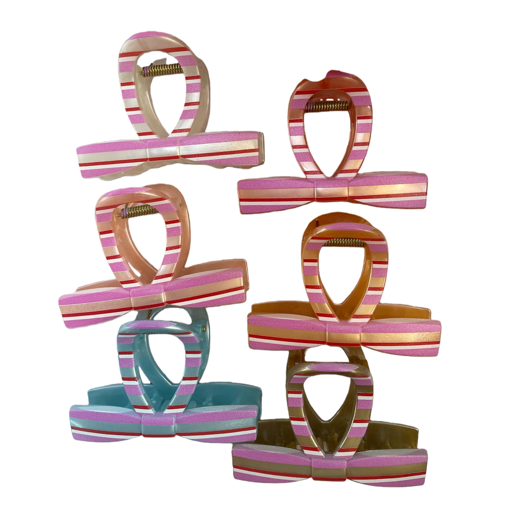 Song Jin striped children's pet hairpin, hair clip, Song Jin base 143837843 Item Picture