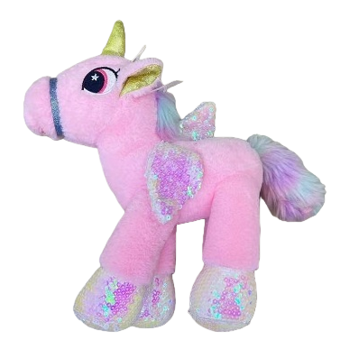 New rainbow unicorn plush toys, cute little horse figurines, children's dolls, cross-border wholesale Item Picture