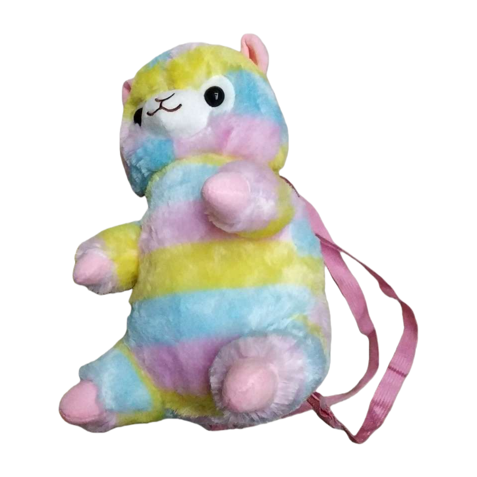 Bobby Bear Rainbow Alpaca Doll, Divine Beast Alpaca fleece toy wholesale, Large claw machine doll Item Picture