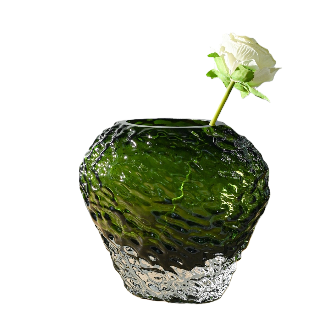 Nordic minimalist original color tree-patterned glass vase, living room dining table, dried flower arrangement, flower vases, home decoration, ins ornaments. 165325916 Item Picture