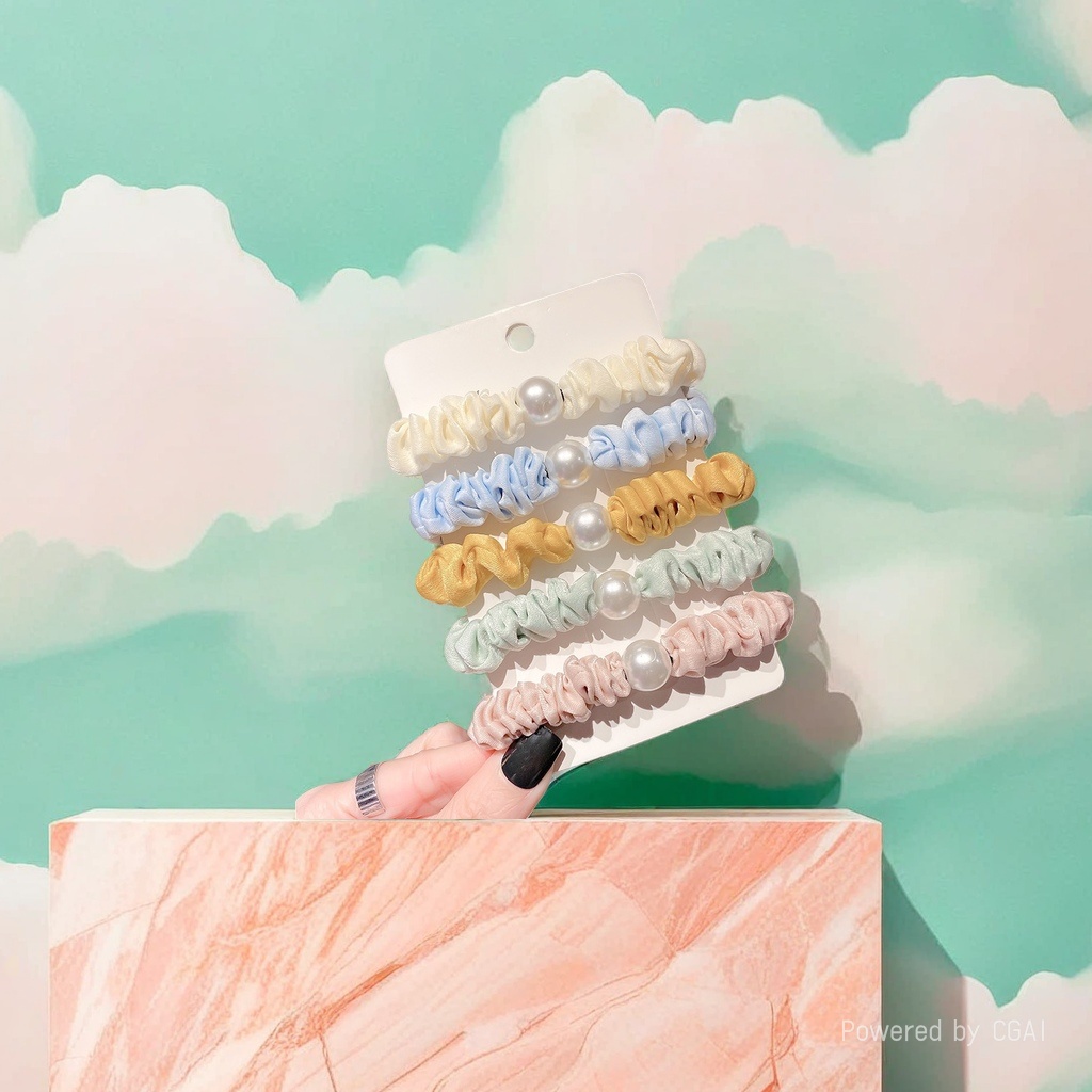 Large intestine hair bands, hair accessories, hair strings and other fashionable and versatile high-elasticity hair bands Specification image