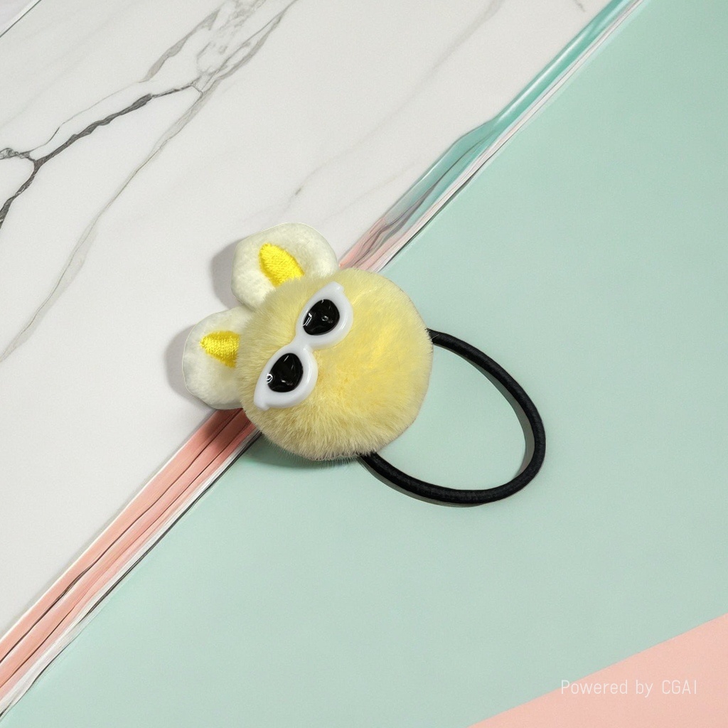 Rabbit-shaped plush hair tie, hair accessory, hair rope, simple and versatile Korean style ponytail headwear