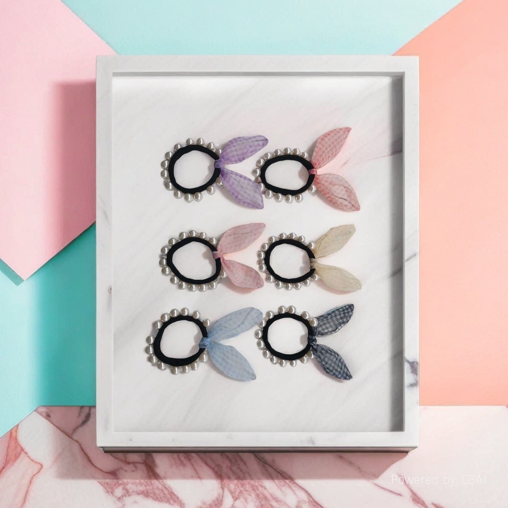 Large intestine hair band and hair accessory women's fashionable hair rope accessory set of 10 pieces 085929373 details Picture