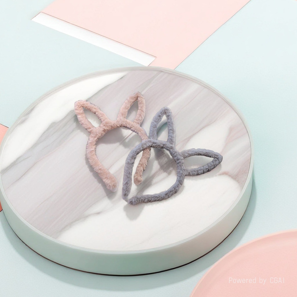 A sweet and cute plush rabbit-ear children's headband base