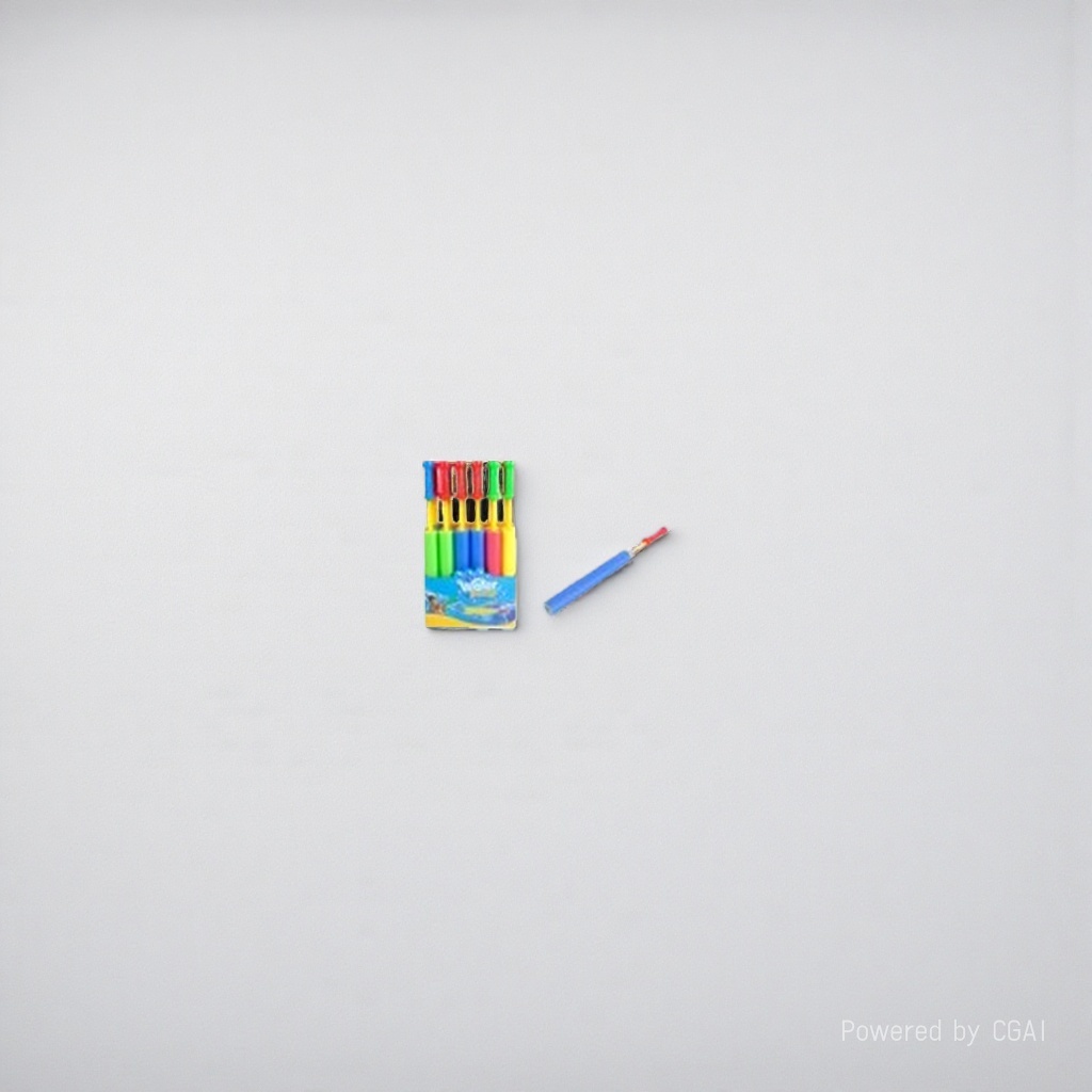 Baitong Rotating Color Crayon Children's Drawing Set 12 colors including Bubble Stamp Pens details Picture
