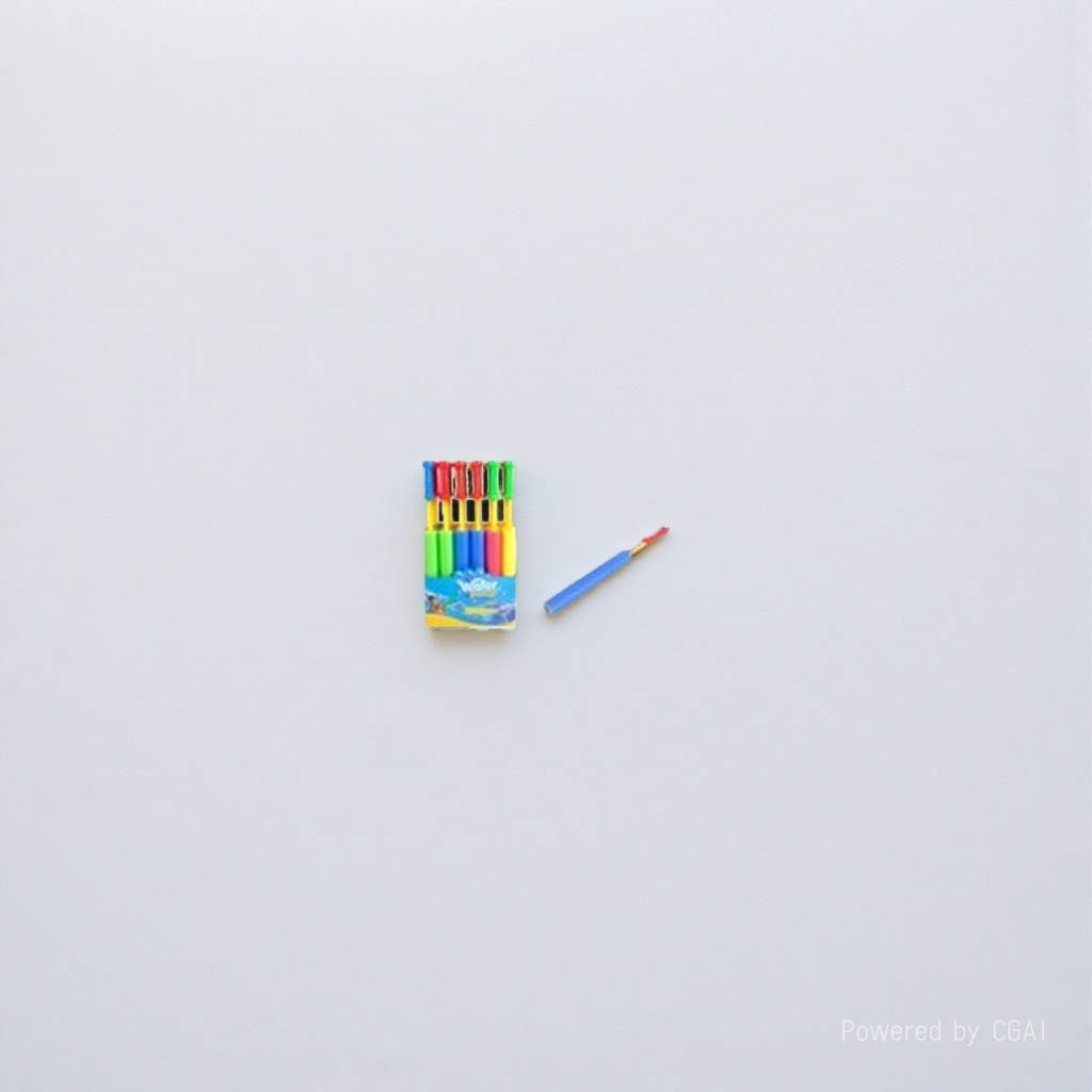 Baitong Rotating Color Crayon Children's Drawing Set 12 colors including Bubble Stamp Pens Specification image