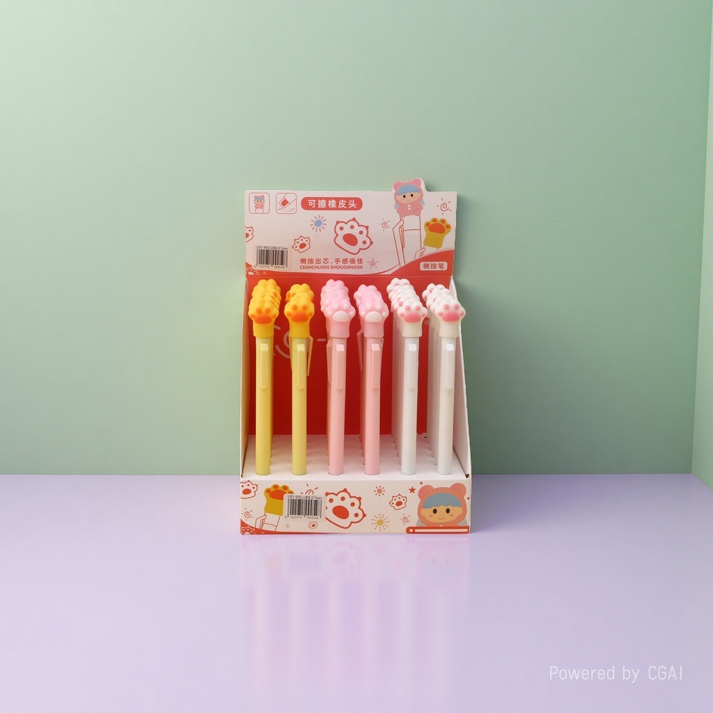 Oufeiya Stationery Cat Paw mechanical Pencil 0.5/0.7mm Primary School student activity pencil details Picture