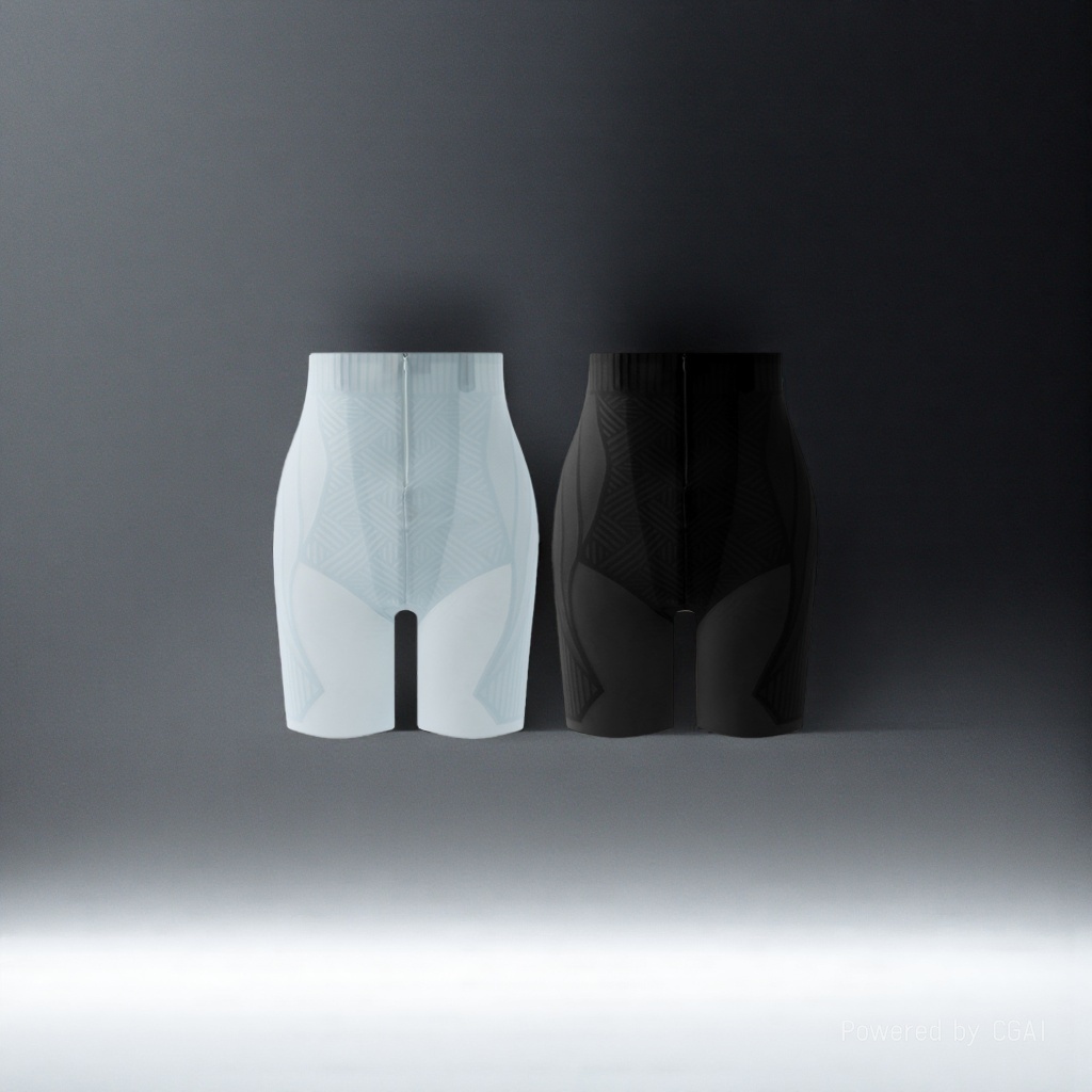 A body-shaping two-piece set of blue and black high-waisted shorts for men, a tight European and American style autumn and winter thermal underwear set