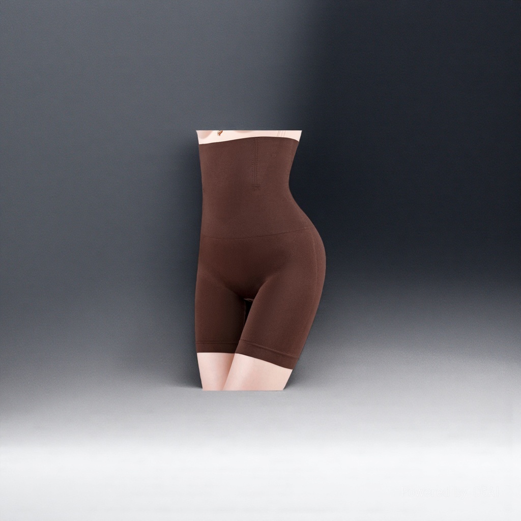 Brown high-waisted shaping shorts, women's European and American hip pants, summer yoga wear