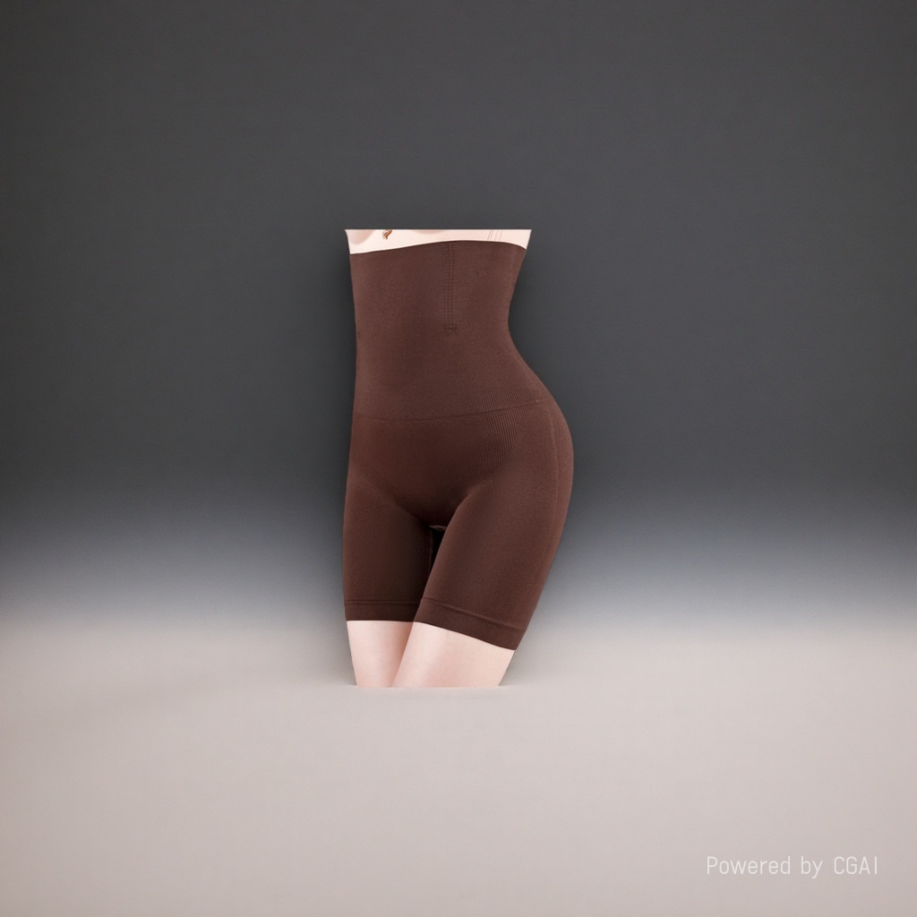 Brown high-waisted shaping shorts, women's European and American hip pants, summer yoga wear Application Scenario