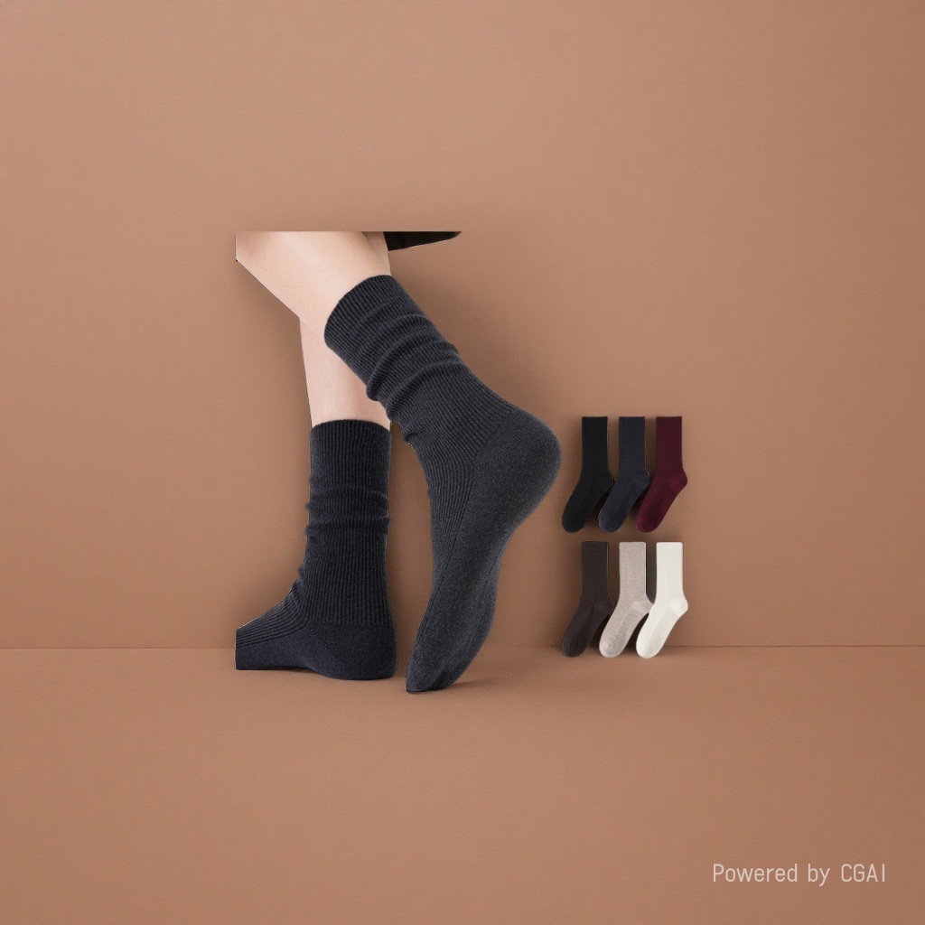Wool socks, thick and warm mid-calf socks, suitable for both men and women in winter, and other socks Specification image