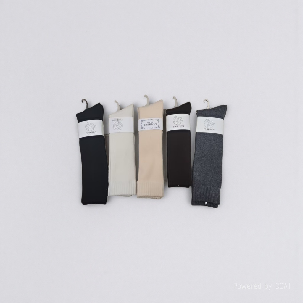 جوارب Fashion خمسة أزواج من الجوارب الملونة بالأبيض والأبيض والأبيض مع جوارب ذات ستة ألوان Specification image